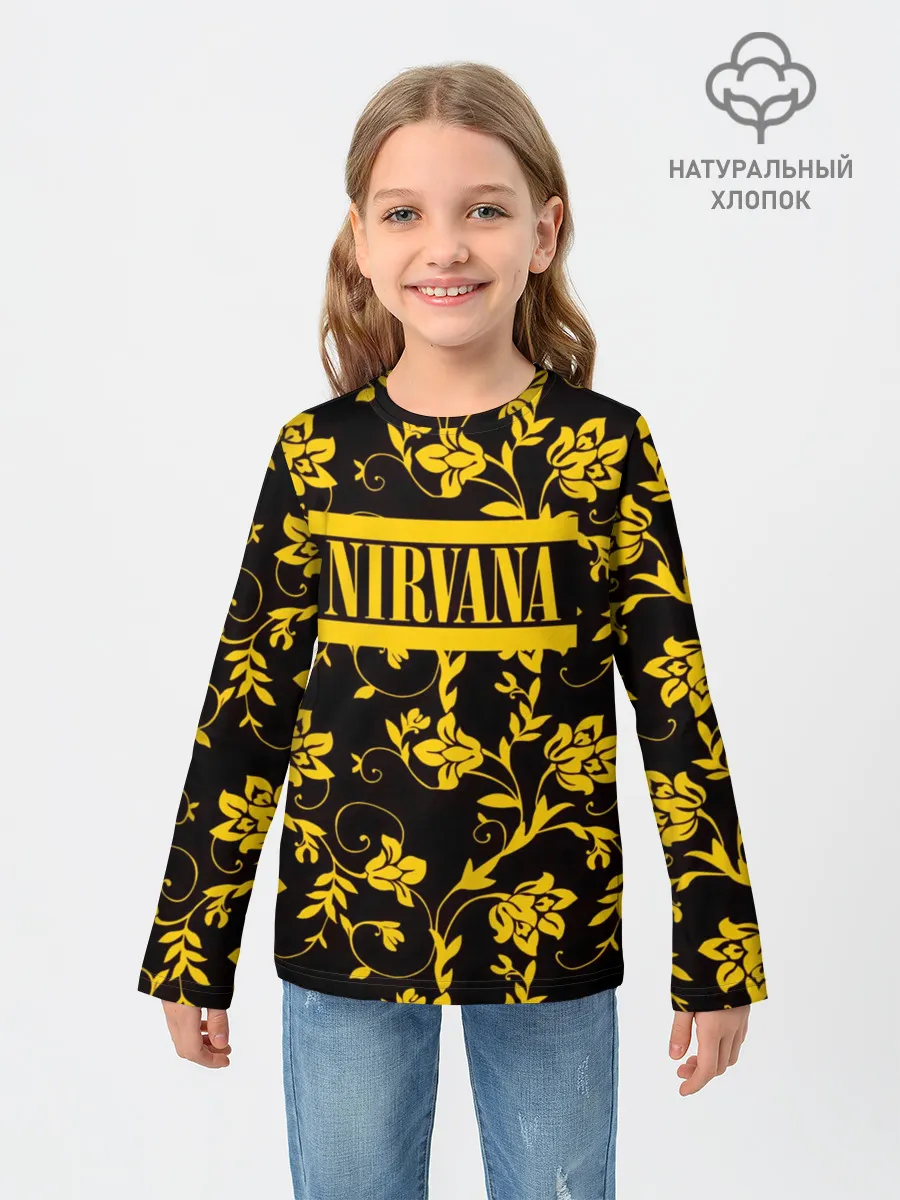 Детский лонгслив / Nirvana узоры