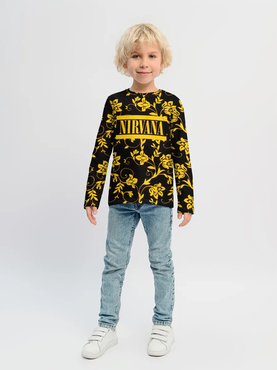 Детский лонгслив / Nirvana узоры
