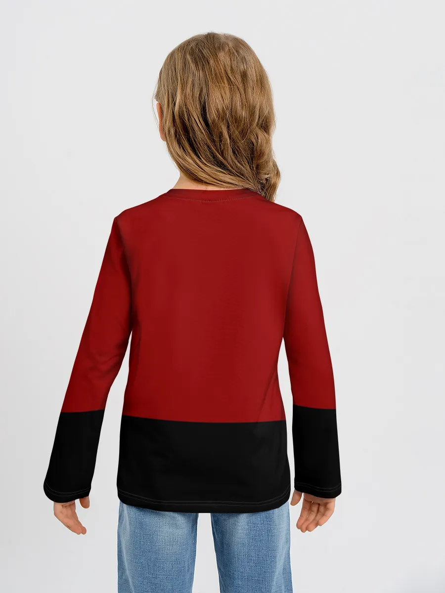 Детский лонгслив / Красно-черный флаг HU