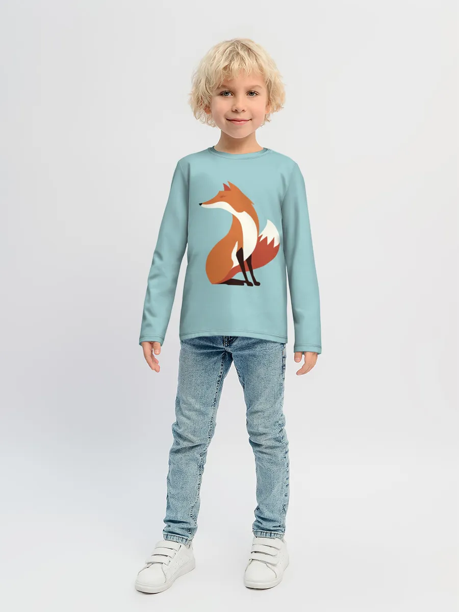 Детский лонгслив / Лисичка минималистичная