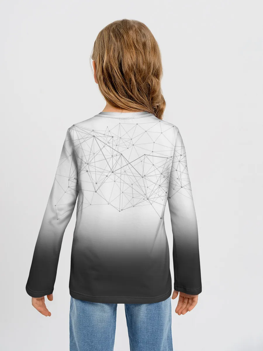 Детский лонгслив / Хаски Geometry