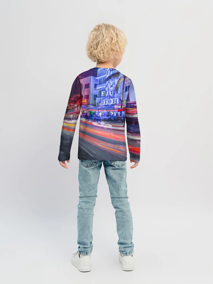 Детский лонгслив / Илья в стиле GTA