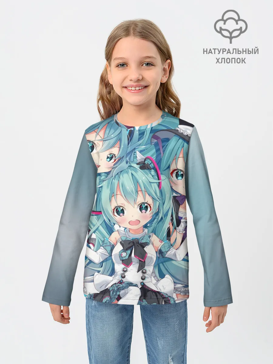 Детский лонгслив / Miku множество