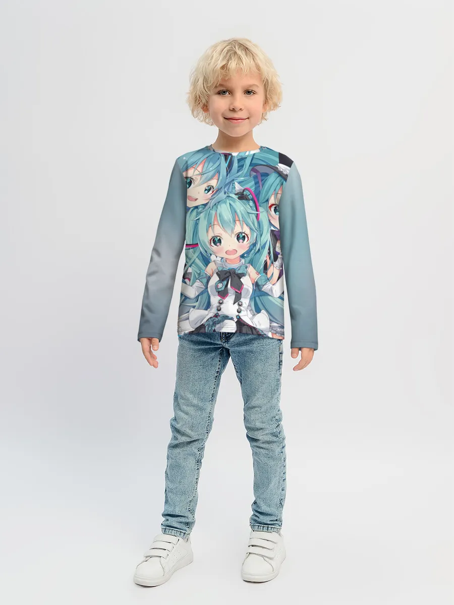 Детский лонгслив / Miku множество