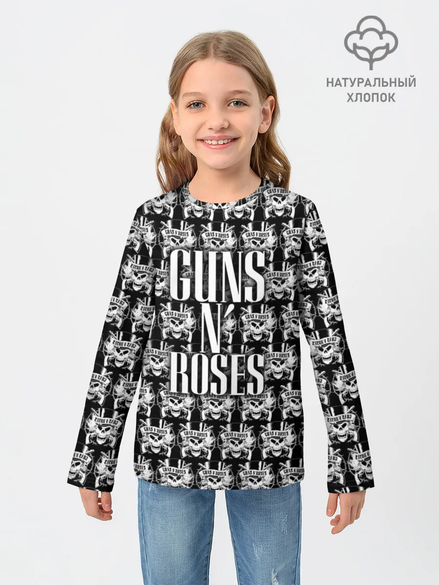 Детский лонгслив / Guns n roses