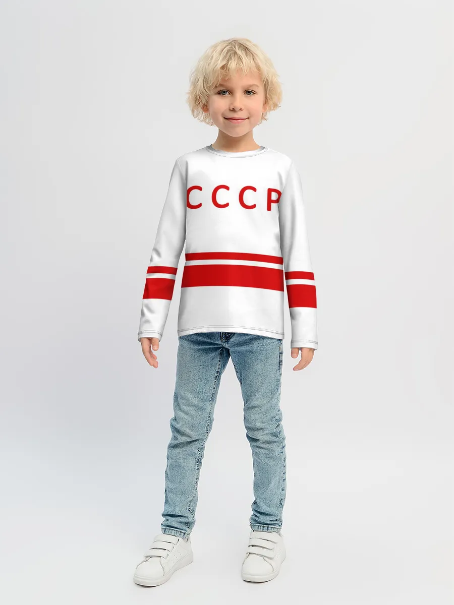 Детский лонгслив / Валерий Харламов 17 White