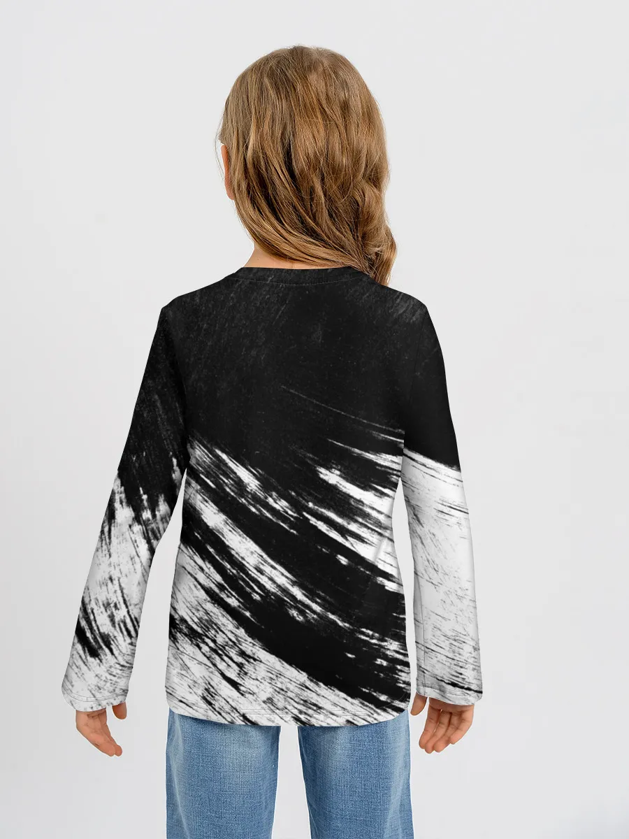 Детский лонгслив / abstraction black&white