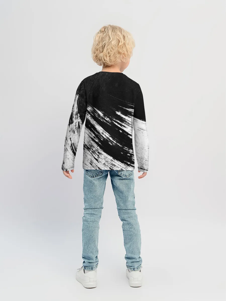 Детский лонгслив / abstraction black&white