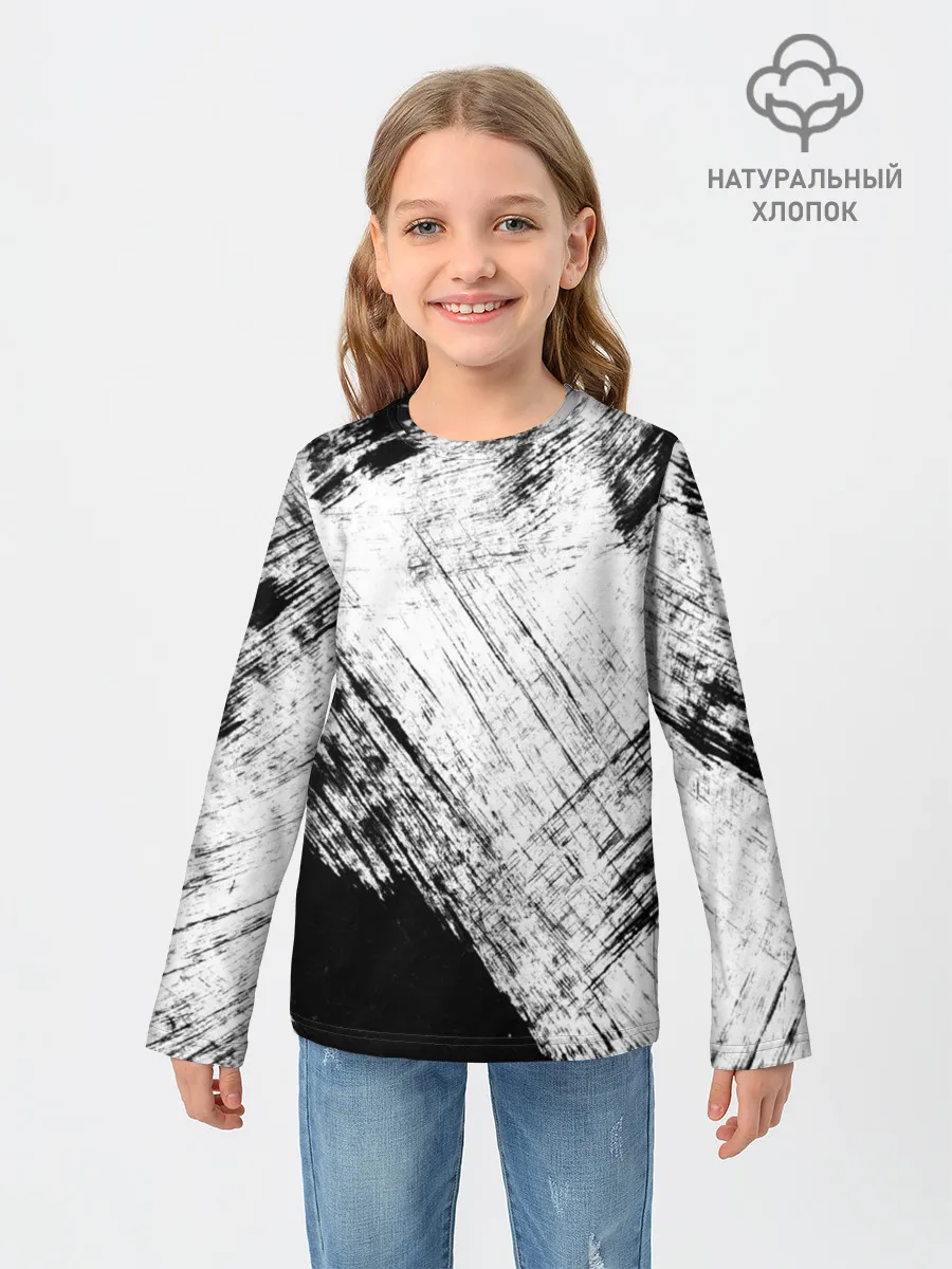 Детский лонгслив / Штриховка