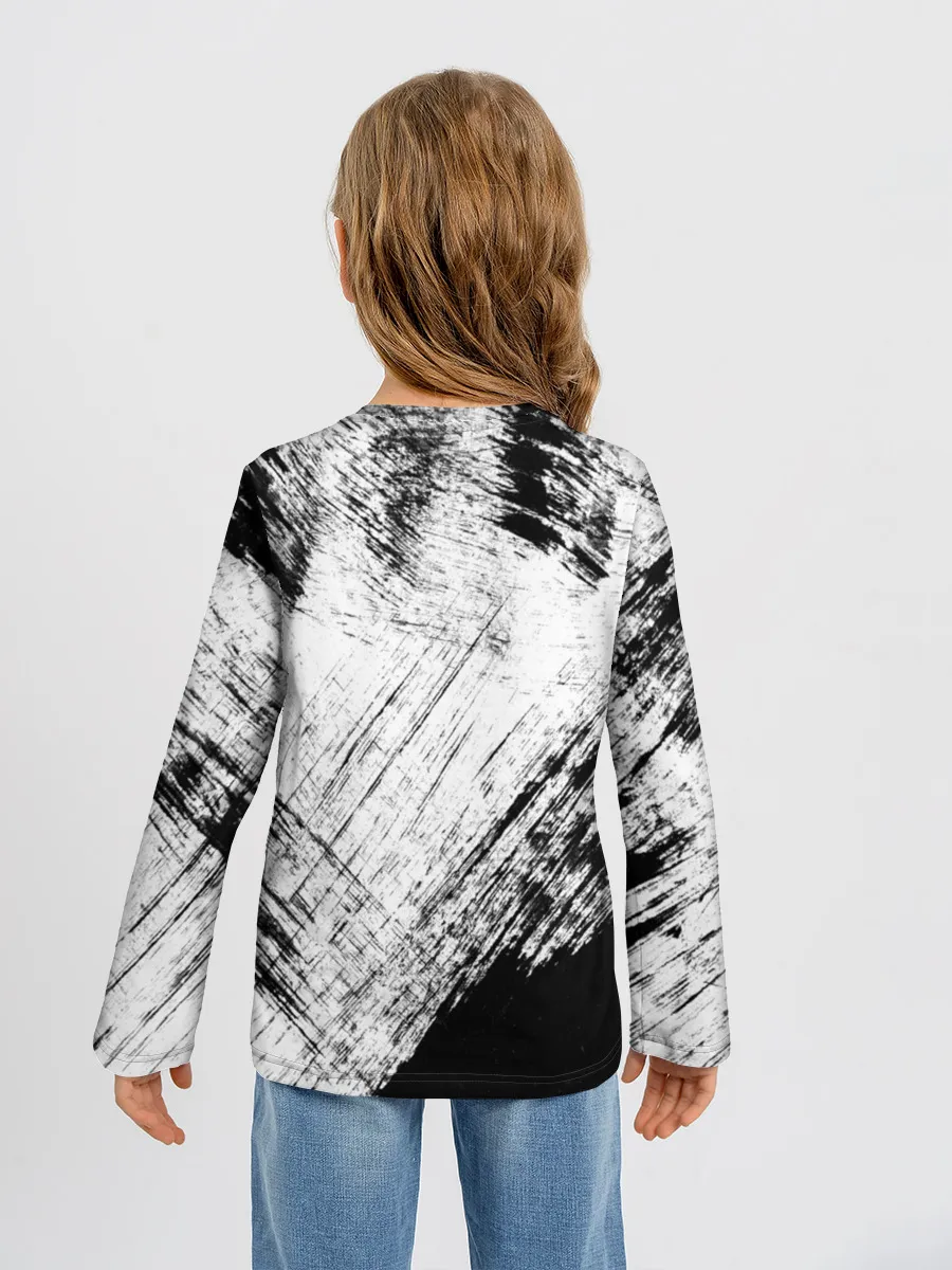 Детский лонгслив / Штриховка