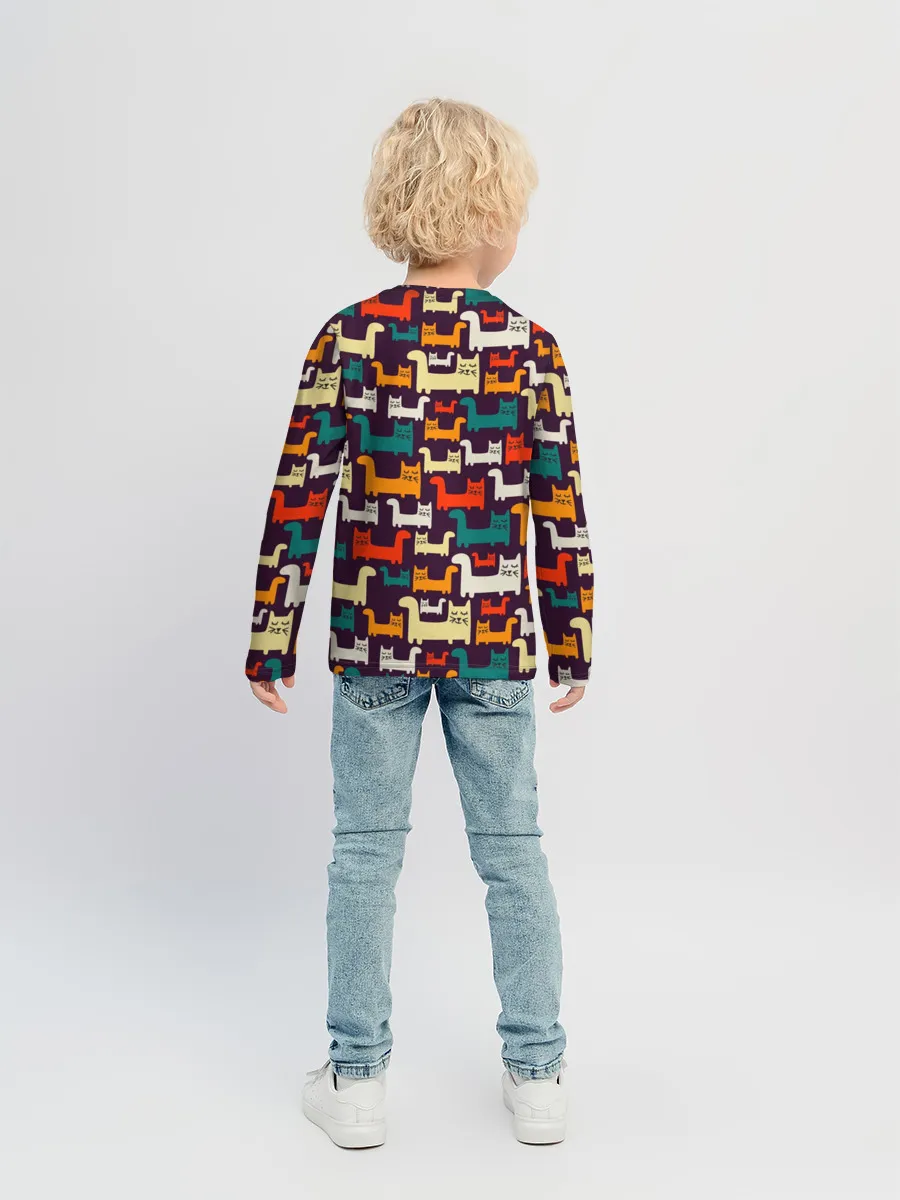 Детский лонгслив / Найди чёрного кота