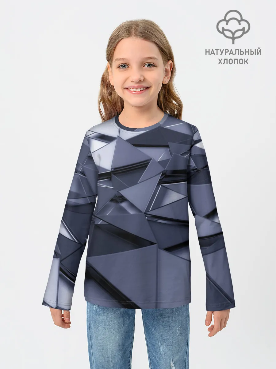 Детский лонгслив / Metalic geometry