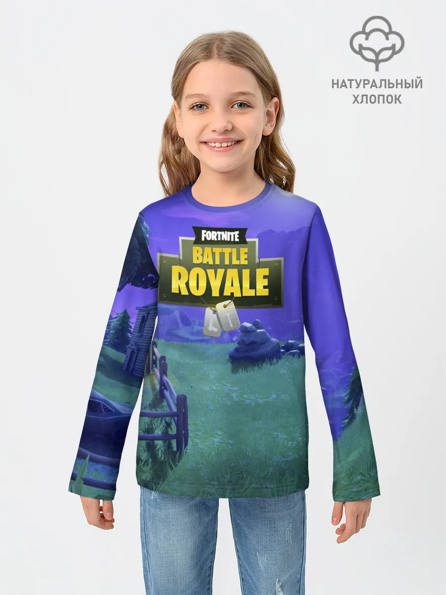 Детский лонгслив / Fortnite Night