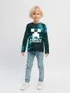 Детский лонгслив / Кирилл в стиле Minecraft