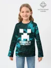 Детский лонгслив / Павел в стиле Minecraft