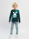 Детский лонгслив / Павел в стиле Minecraft