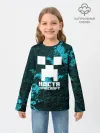 Детский лонгслив / Костя в стиле Minecraft