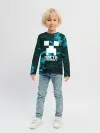 Детский лонгслив / Костя в стиле Minecraft