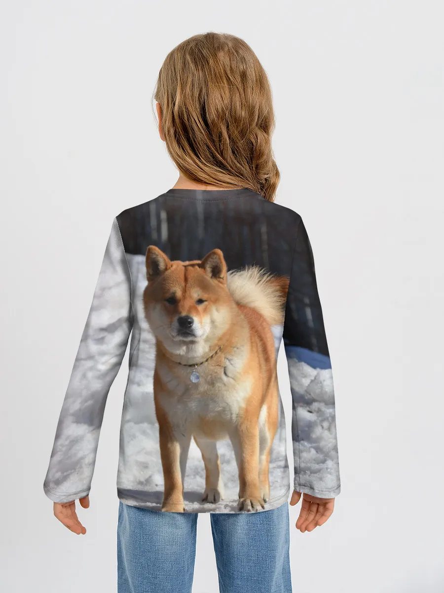 Детский лонгслив / Акита-ину