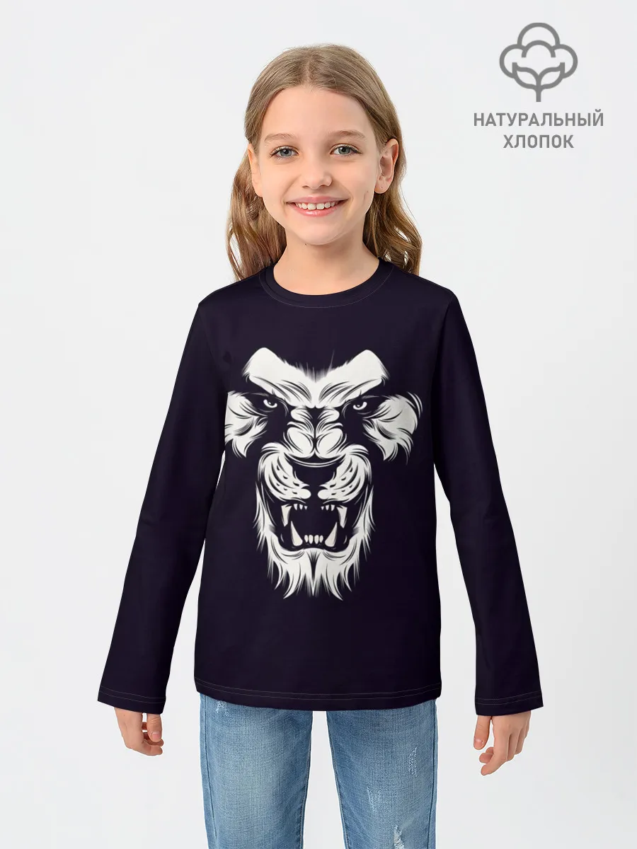 Детский лонгслив / Лев