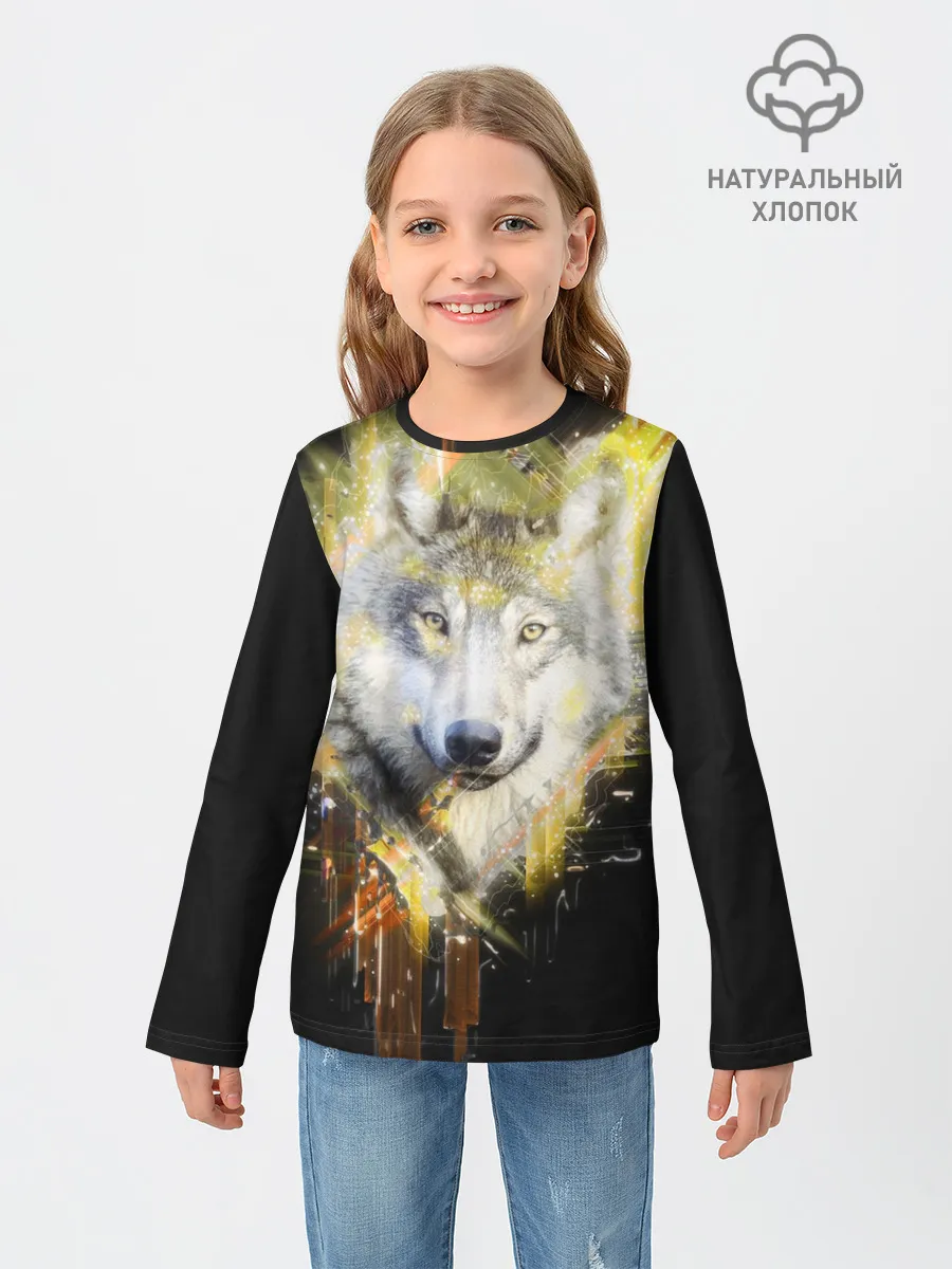 Детский лонгслив / Волк