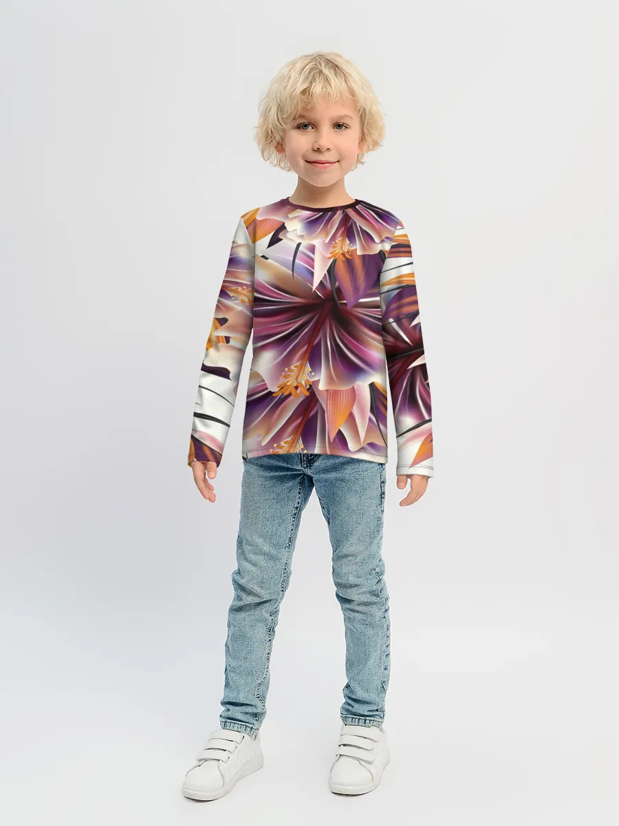 Детский лонгслив / Необычный цветок