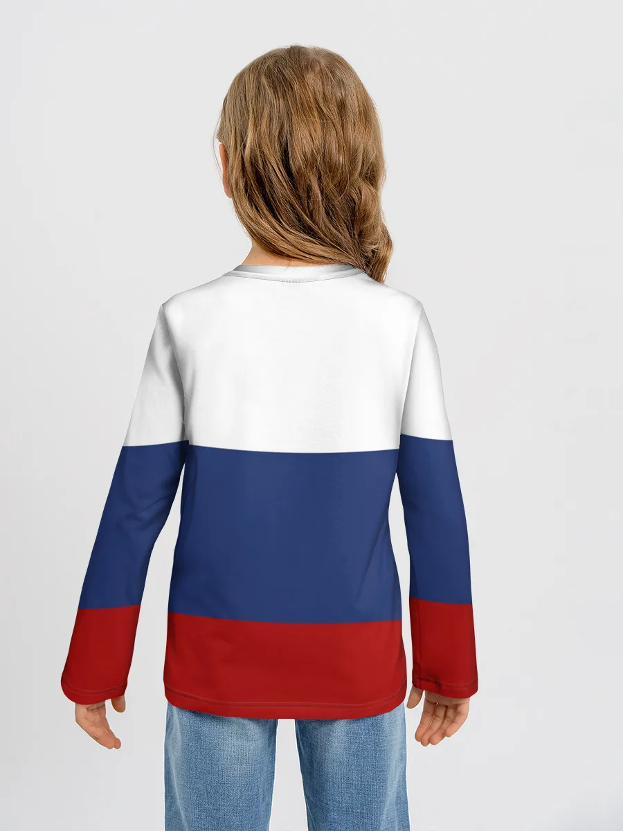 Детский лонгслив / Россия Триколор