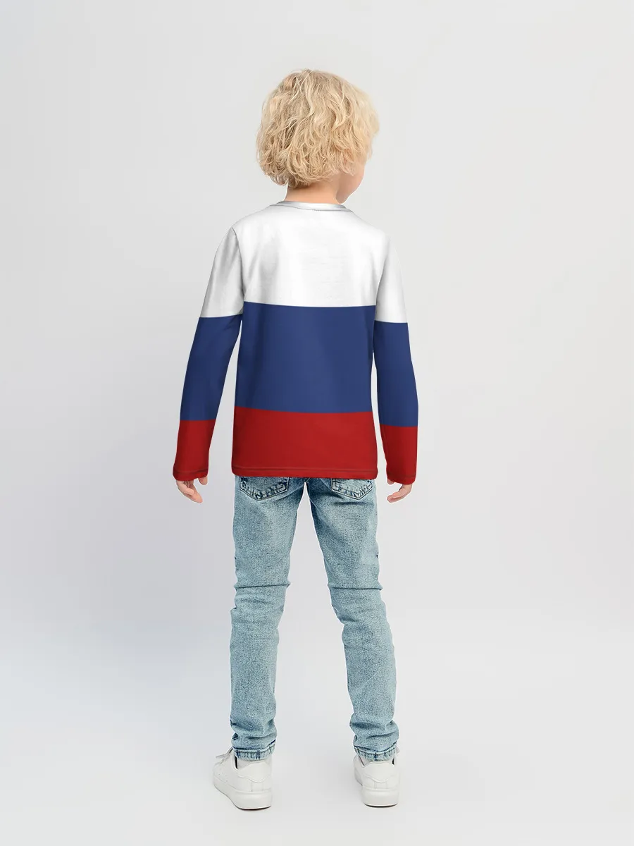 Детский лонгслив / Россия Триколор