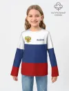 Детский лонгслив / Россия Триколор