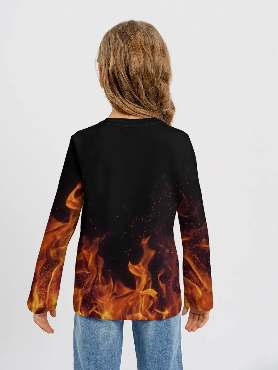 Детский лонгслив / Лёня огонь мужик