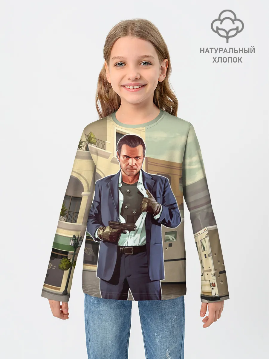 Детский лонгслив / GTA V - Майкл