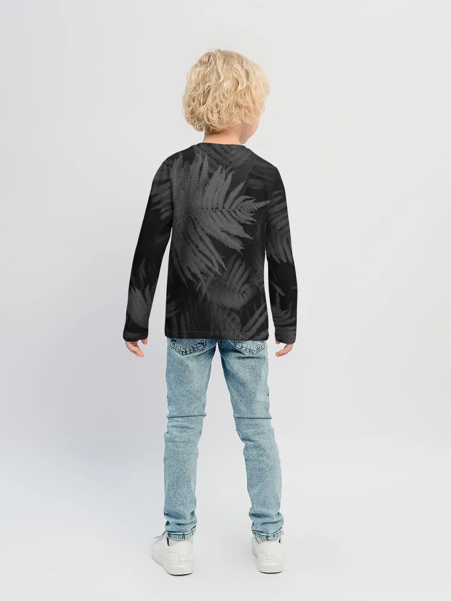 Детский лонгслив / Neon light blue