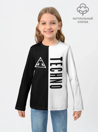 Детский лонгслив / Techno