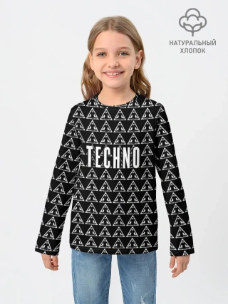 Детский лонгслив / Techno