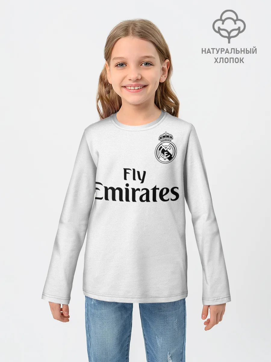 Детский лонгслив / Реал Мадрид Форма Новая 18/19