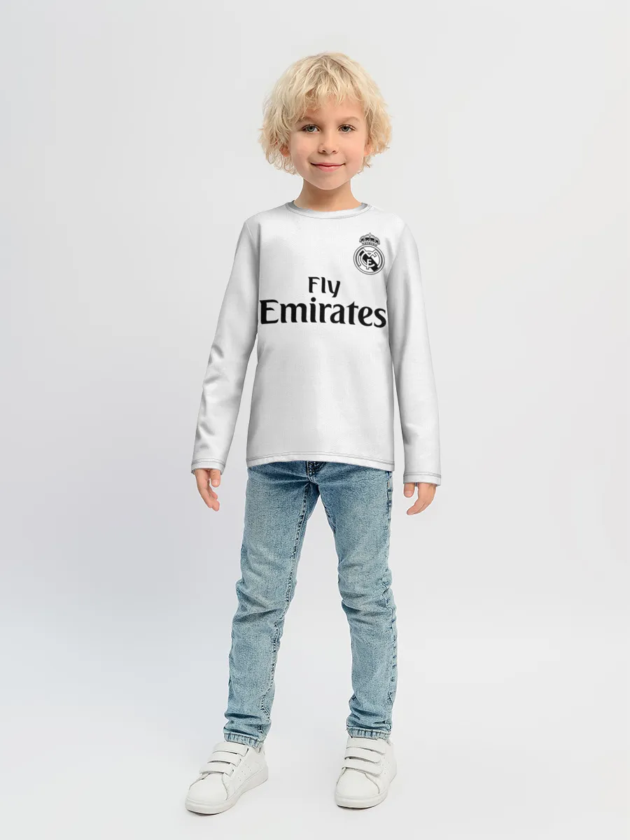 Детский лонгслив / Реал Мадрид Форма Новая 18/19