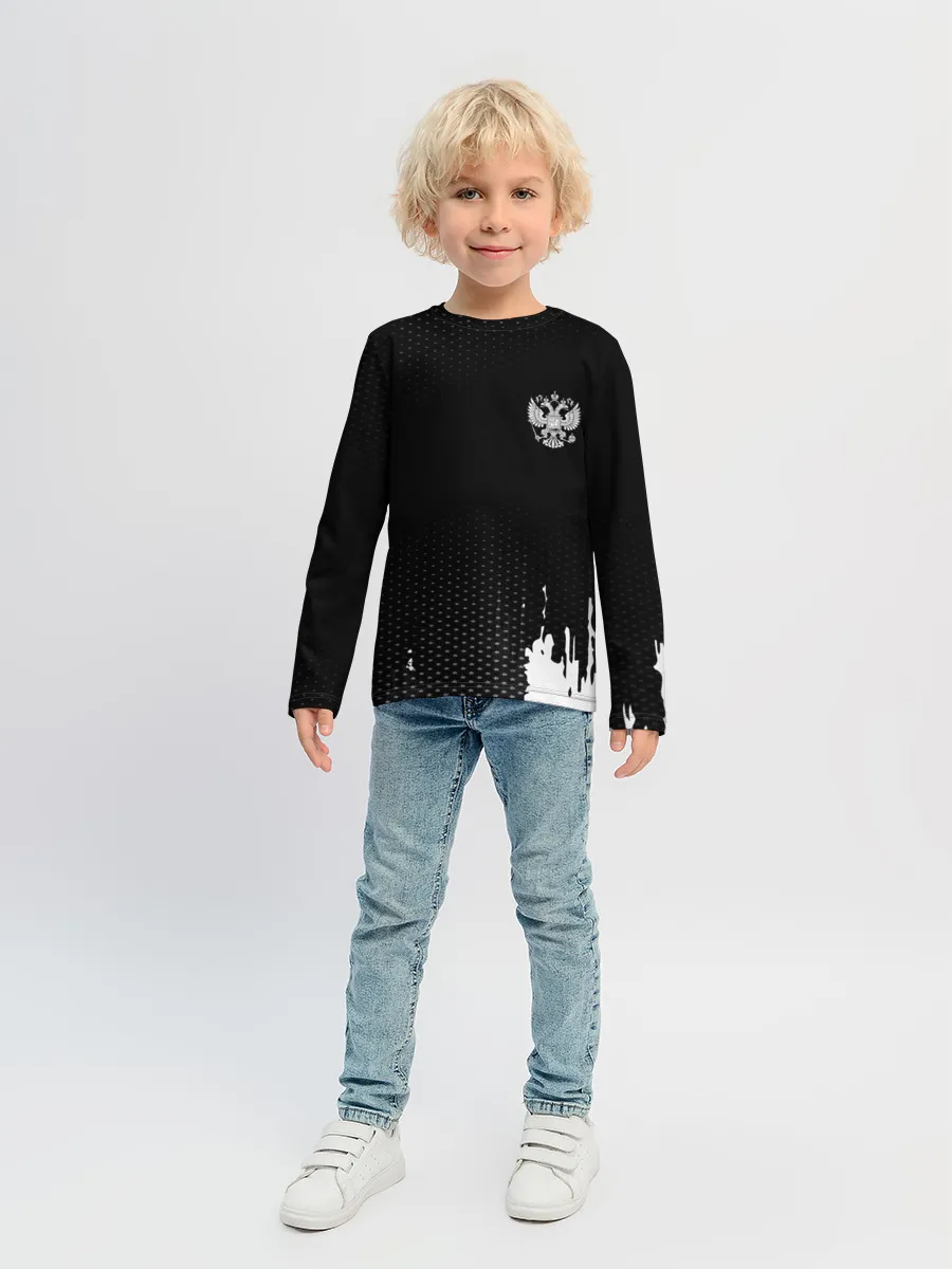 Детский лонгслив / Russia black collection