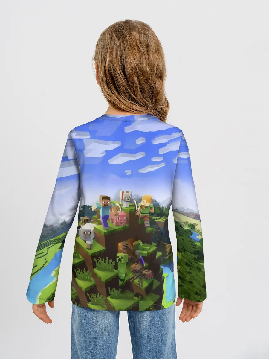 Детский лонгслив / Женя - Minecraft