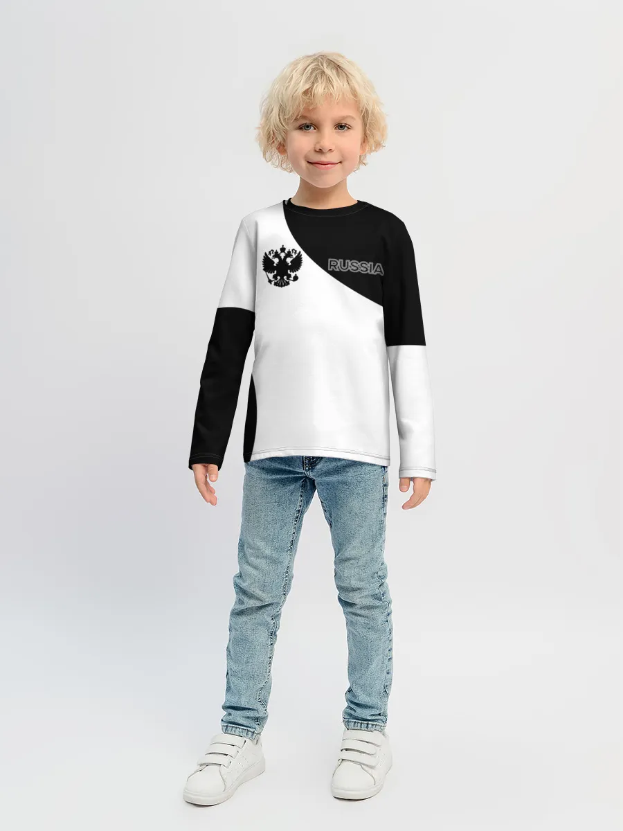 Детский лонгслив / Россия Black&White