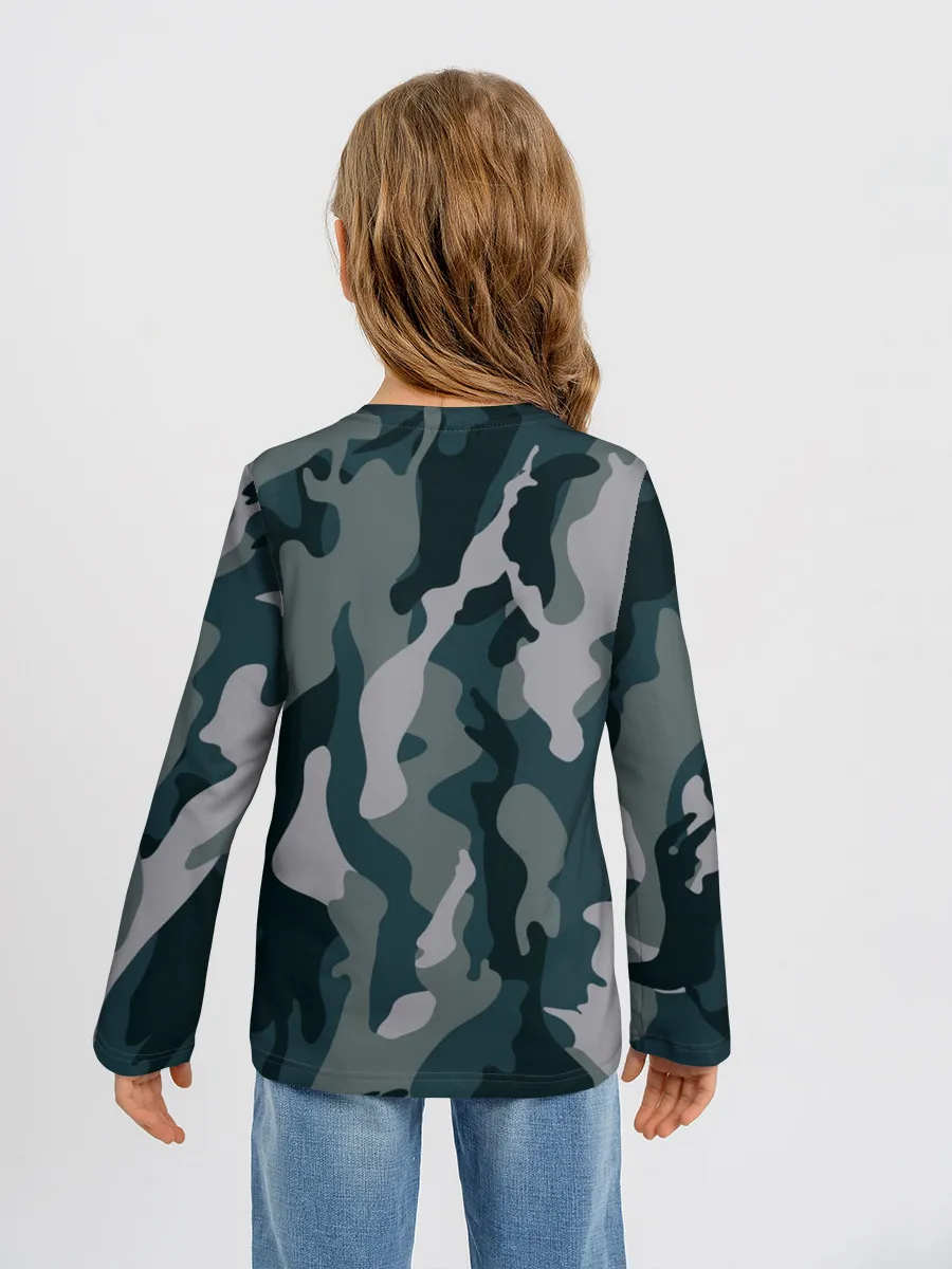 Детский лонгслив / камуфляж