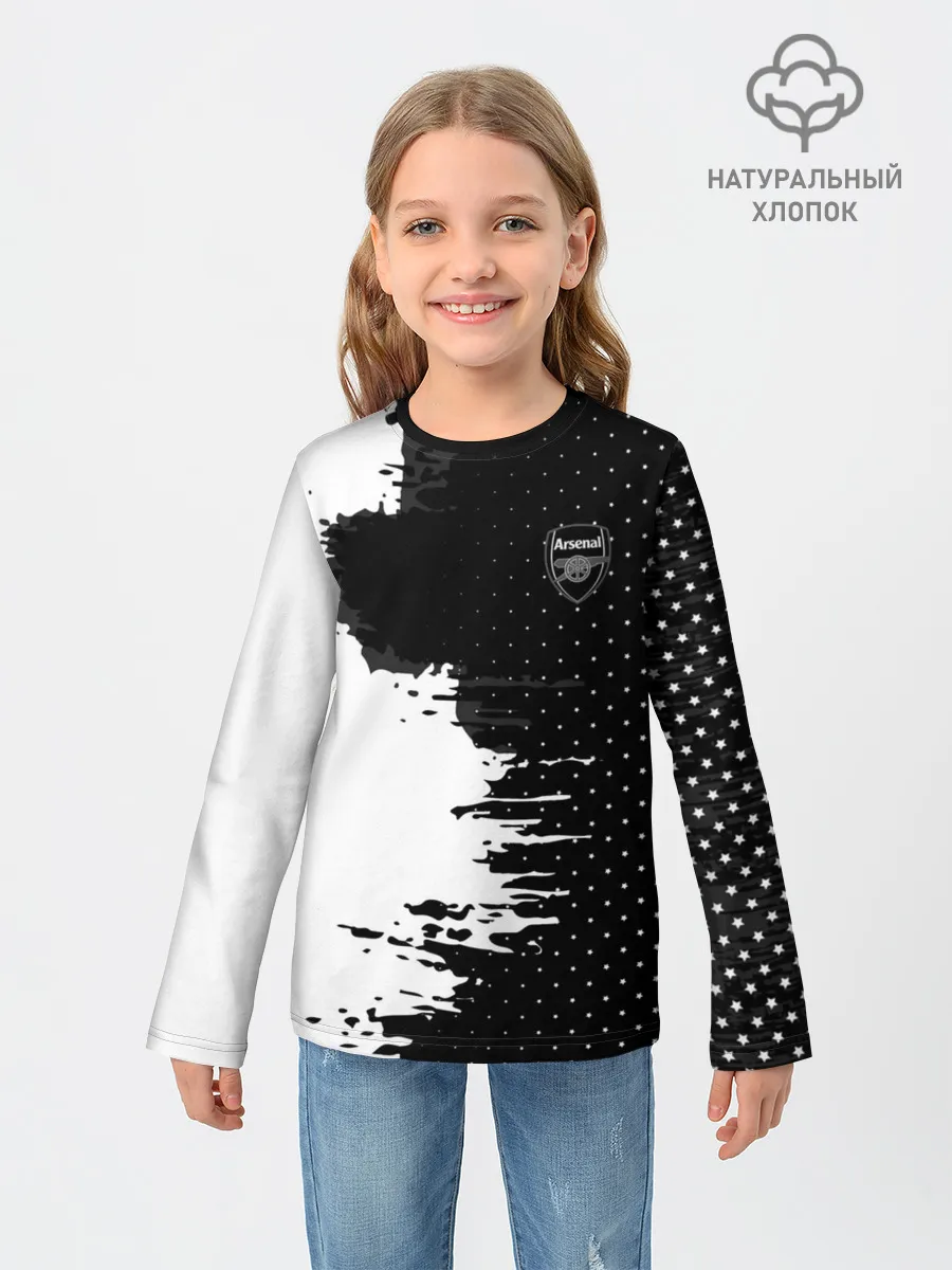 Детский лонгслив / Arsenal uniform black 2018