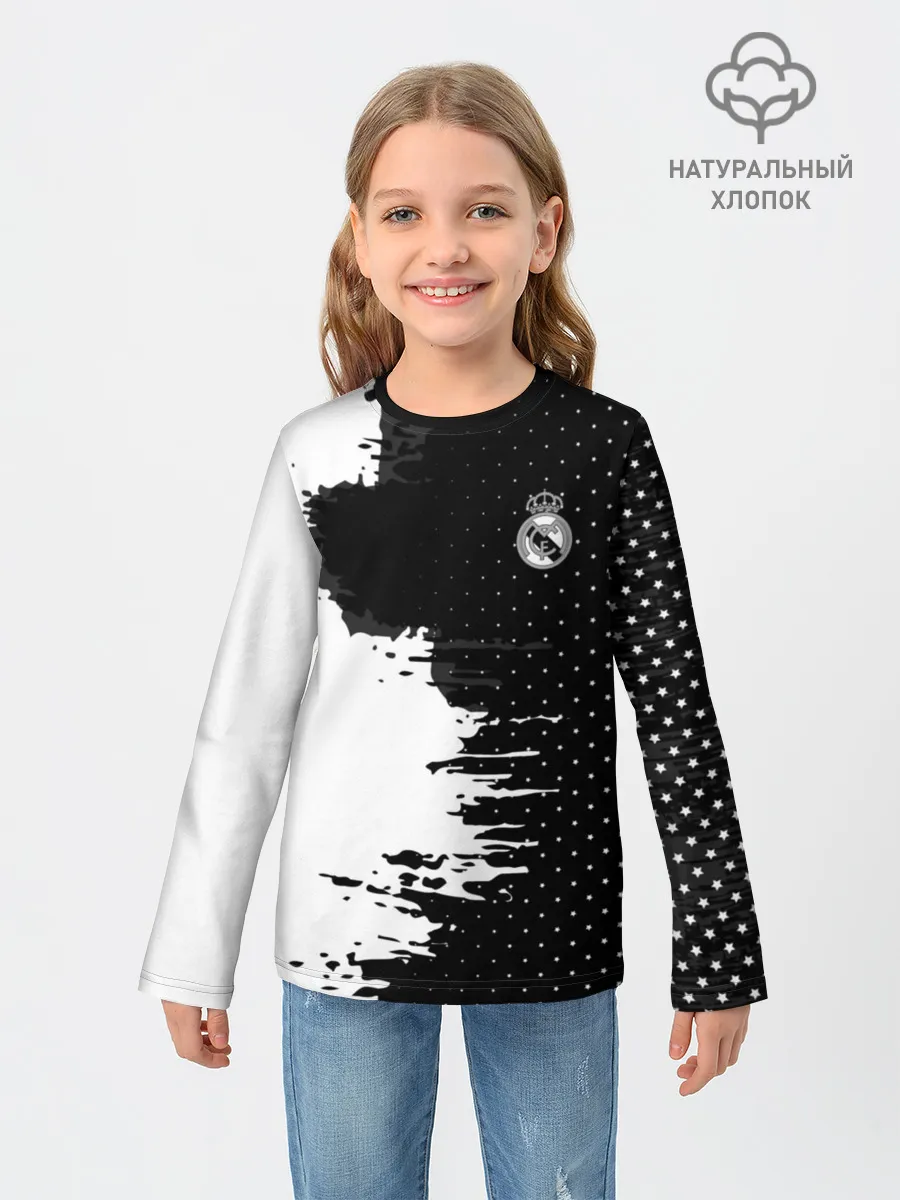 Детский лонгслив / Real Madrid uniform black 2018
