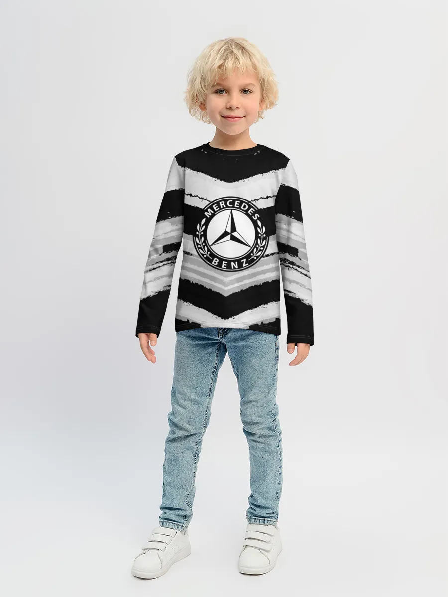 Детский лонгслив / Mercedes sport abstract 2018
