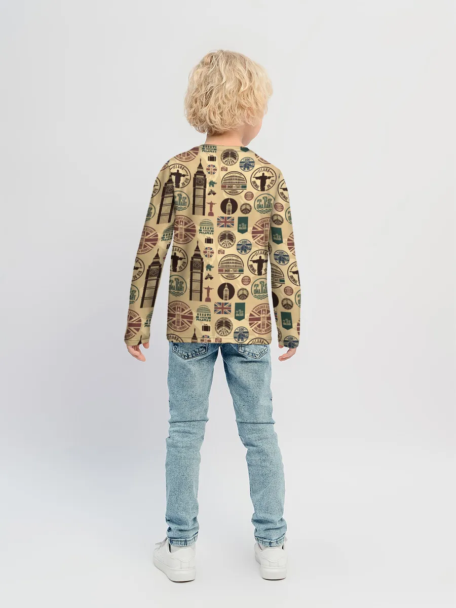 Детский лонгслив / Путешествие