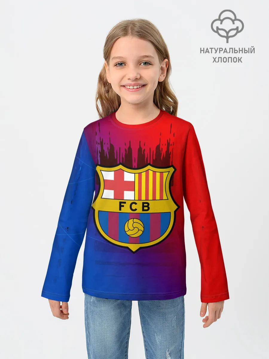 Детский лонгслив / FC Barcelona color sport