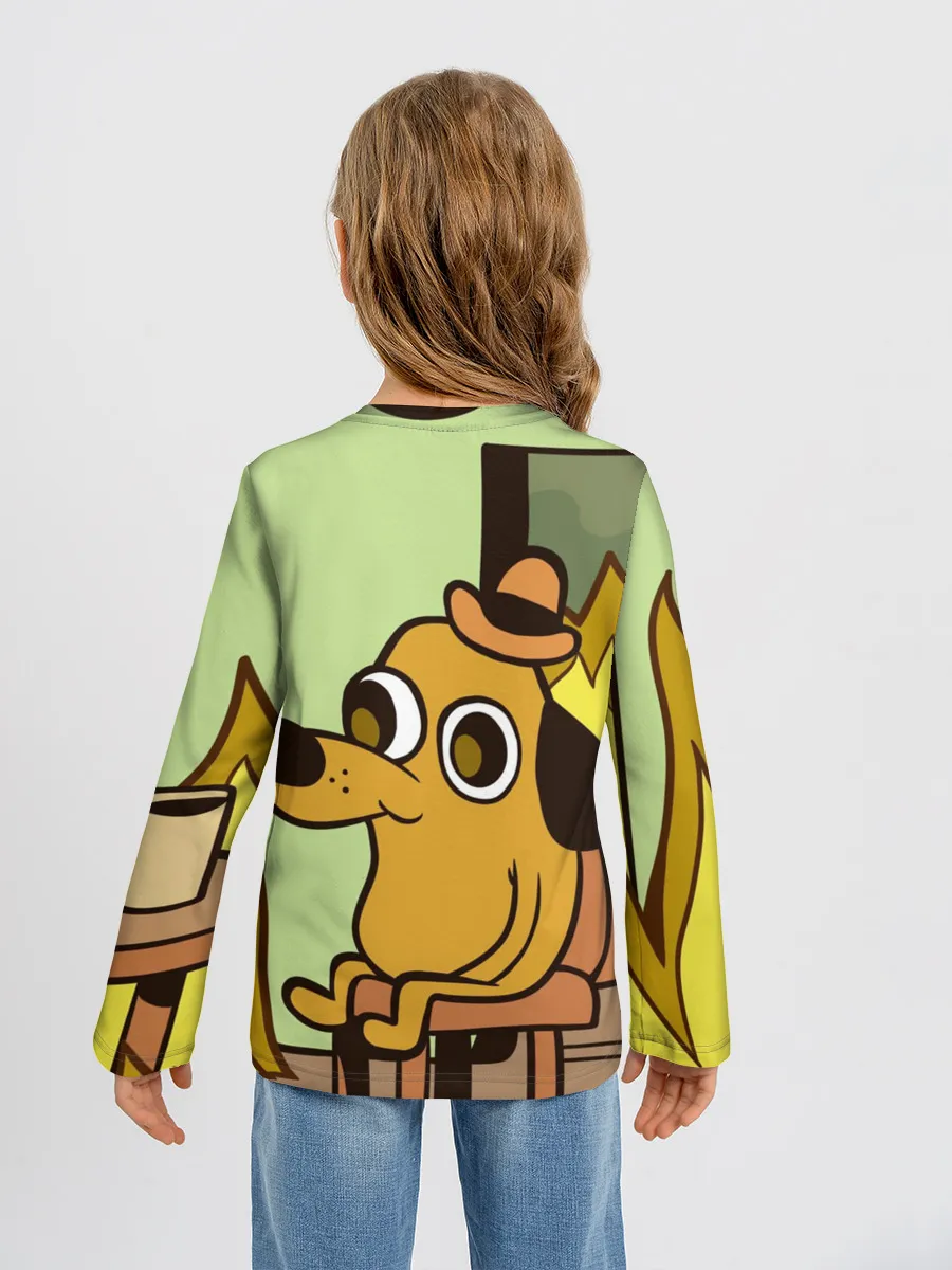 Детский лонгслив / This is fine