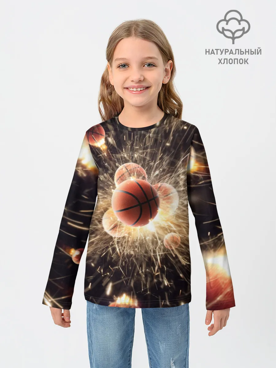 Детский лонгслив / Звезда баскетбола