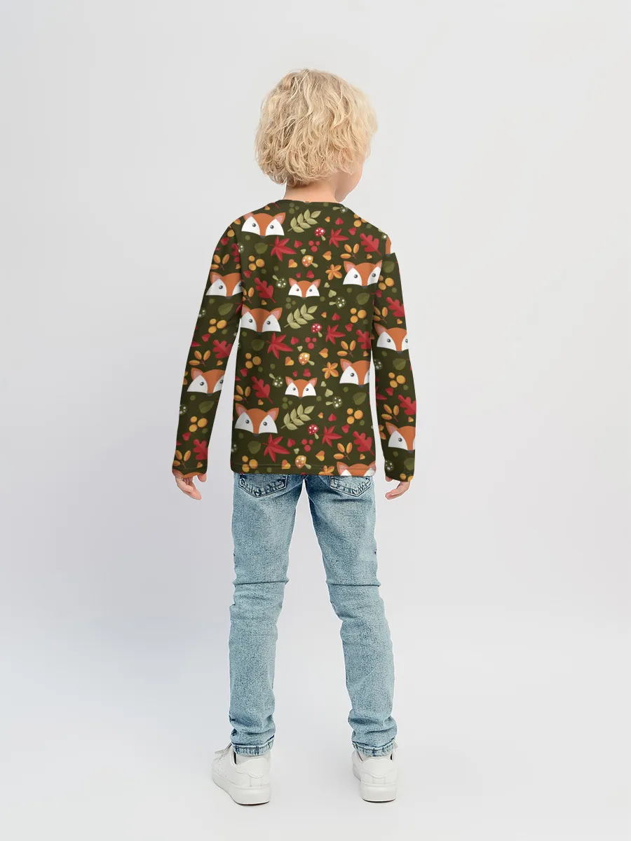 Детский лонгслив / Лисоньки в лесу