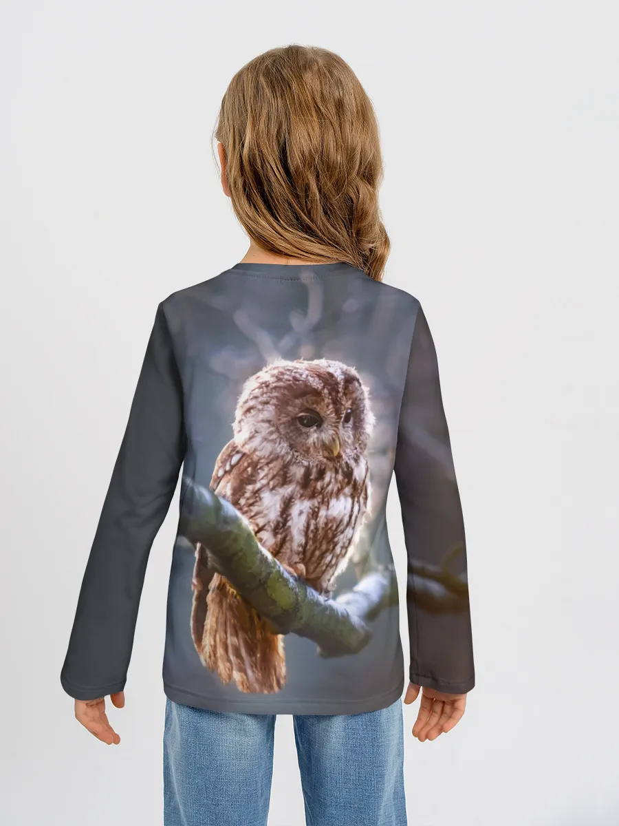 Детский лонгслив / Сова