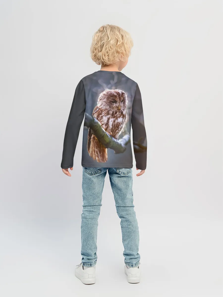 Детский лонгслив / Сова